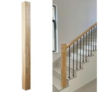 Balaustre de madera para escalera, poste final - Columna de apoyo duradera para ático, sótano, pasillos y escalones - Balaustre elegante para seguridad y decoración del hogar