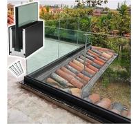 Balaustre de panel de vidrio para escalera y valla de piscina, espigas de aluminio duraderas para patio seguro y escaleras comerciales