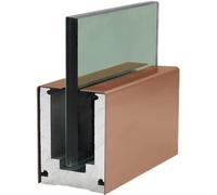 Balaustre de panel de vidrio para escalera y valla de piscina, espigas de aluminio duraderas para patio seguro y escaleras comerciales