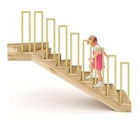 Balaustre de transición de hierro forjado negro en forma de U de 30 a 100 cm, para uso en interiores y exteriores, barandilla de seguridad duradera para escaleras y cubiertas