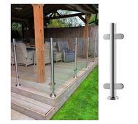 Balaustre de vidrio para exteriores, columna de seguridad duradera para terrazas modernas y espacios comerciales, elegante poste de cristal para terrazas y patios