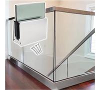 Balaustre de vidrio para valla de piscina, espigas para escaleras, patio, loft, aluminio duradero para seguridad y estilo