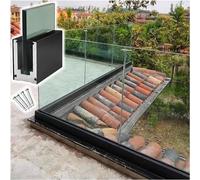 Balaustre de vidrio para valla de piscina, espigas para escaleras, patio, loft, aluminio duradero para seguridad y estilo