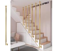 Balaustres cuadrados de hierro para escalera, kit de husillos dorados, poste de barandilla para escalera a techo, altura de 50 cm, duradero, elegante decoración del hogar