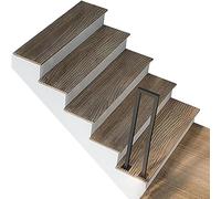 Balaustres cuadrados de metal negro para escaleras interiores y terraza, columnas industriales en forma de U, kit completo de 2 piezas, barandilla de hierro duradera para decoración moderna del hogar.