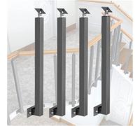 Balaustres de barandilla de escalera para interiores, husillos de metal de montaje lateral con kit de tornillos para escalera, cubierta y porche