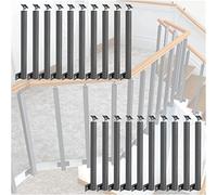 Balaustres de barandilla de escalera para interiores, husillos de metal de montaje lateral para escalera, cubierta, porche, poste cuadrado con kit de tornillos