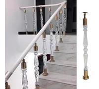 Balaustres de cristal acrílico transparente con accesorios de montaje para escalera Villa Loft