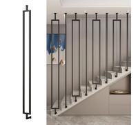 Balaustres de escalera Barandillas metálicas personalizables con tornillos, columna con balaustres montada lateralmente para evitar caídas, para hoteles, oficinas y tiendas.(Style A,34in(86cm))