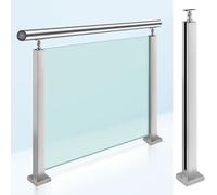 Balaustres de escalera de acero inoxidable, eje de doble cara de 95 cm, para barandilla de escalera segura y estable, columnas de metal elegantes para decoración del hogar (1 unidad)