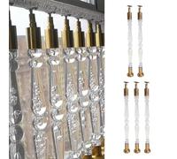 Balaustres de escalera de acrílico transparente para interiores, 10 husillos transparentes con base y tornillos, tamaño personalizado de 85 cm y elegante solución de barandilla