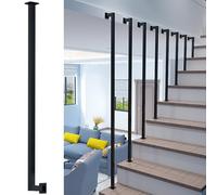 Balaustres de escalera de hierro forjado personalizables, barandillas de metal modernas montadas en los laterales para el hogar, hotel, villa y restaurante, elegantes postes de repuesto con acabado