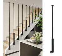 Balaustres de escalera de hierro negro personalizables, columnas decorativas modernas para el hogar, corredor del ático, disponible en dorado/blanco (150 cm)