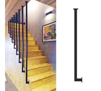 Balaustres de escalera de metal personalizables para escaleras de nivel y pendiente de 92.5 pulgadas, husillos negros para evitar caídas, ideal para renovación y seguridad del hogar, 1 unidad