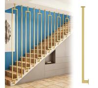 Balaustres de escalera Personalizables Barrotes de hierro para escaleras, Columna de barrote universal para escaleras niveladas e inclinadas, para áticos, oficinas u hoteles.(Gold ( B ),60cm/24in)