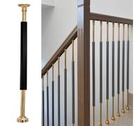 Balaustres De Hierro Para Escaleras Interiores,Balaustres Husillos,Balaustres de Cubierta,Columna De Balaustre Interior,Aleación de Aluminio,para casa/hotel/ático(Black,1 piece)