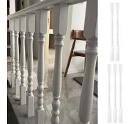 Balaustres de madera para escalera, balaustres blancos para uso en interiores, postes de ático y pasillo, columna de barandilla instalada con tornillos, 10 unidades