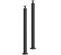 Balaustres de metal cuadrados negros para barandillas, husillos de hierro para uso en interiores y exteriores, barandilla de escalera para jardines y remodelación del hogar y diseño elegante