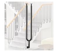 Balaustres de metal para interiores y exteriores, en forma de U, montados lateralmente, para terraza, patio, porche, pasillos, hoteles, oficinas, soporte de seguridad duradero