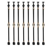 Balaustres De Repuesto Para Escaleras, Balaustres Redondos De Aluminio Para Barandilla De Terraza De 85 Cm, Columnas De Soporte De Suelo Para Escaleras Interiores De Madera O Baldosas, Color Negro, 8