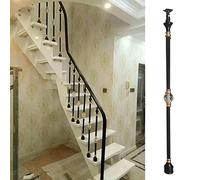 Balaustres De Repuesto Para Escaleras, Balaustres Redondos De Aluminio Para Terraza De 85 Cm, Columnas De Soporte De Suelo Para Escaleras Interiores De Madera O Baldosas, Color Negro, 1 Unidad, Altur