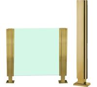 Balaustres de terraza resistentes para paneles de 10-12 mm de espesor, columna de balaustres de vidrio comerciales con abrazaderas para vidrio, altura de poste medio,Mid Post-Height 95cm/37.4in