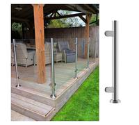Balaustres de vidrio para exteriores, columnas de valla de seguridad duraderas para terrazas modernas y espacios comerciales, soluciones elegantes y seguras para terrazas