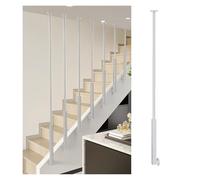 Balaustres modernos de hierro forjado para escaleras, husillos de montaje lateral resistentes para hoteles, lofts, villas, oficinas, 84 pulgadas, columnas blancas de barandilla para seguridad en