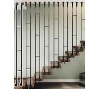 Balaustres modernos de hierro para escaleras, husillos decorativos para barandillas interiores, 61 cm, 91,4 cm, 114,3 cm de longitud, acabado negro, ideal para escaleras de villa, sistema de