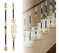 Balaustres para terrazas y escaleras, Balaustres de escalera aleación aluminio, columna barandilla, parte superior ajustable 0 a 180 grados, paquete 1 a 3 unidades(2 Pcs)