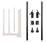 Balaustres Redondos De Hierro Negros Para Terraza De Madera, Husillo De Escalera De 3/5 Pulgadas De Grosor Para Interiores Con Conector, Poste De Barandilla Para Pasillo, Escalera O Balcón, Paquete D