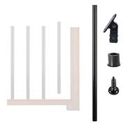 Balaustres Redondos De Hierro Negros Para Terraza De Madera, Husillo De Escalera De 3/5 Pulgadas De Grosor Para Interiores Con Conector, Poste De Barandilla Para Pasillo, Escalera O Balcón, Paquete D