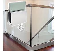 Balaustres y barandillas de panel de vidrio de aluminio - Escalera segura y elegante, valla de piscina, terraza, ático, hotel y aplicaciones bancarias - y diseño elegante