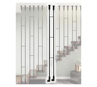 Balaustres y columnas metálicos para escaleras Alturas de encargo del negro ajustable del soporte del lado de los ejes de la escalera del hierro del ángulo(86in/218.4cm)