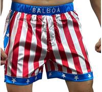 Balboa - Pantalones cortos de boxeo con la bandera americana de Rocky, Multicolor, M