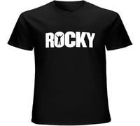 Balboa Rocky Men T-Shirt Printed Camiseta tee Top Black XL