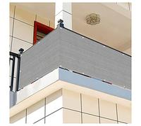 Balcón al aire libre, red de protección UV, valla de jardín de polietileno de alta densidad de 1,2 x 4 m, ojales de metal, opciones de altura de 2 a 4 pies, color gris, ideal para protección de datos.