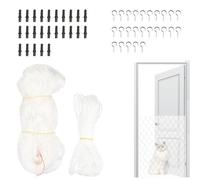 Balcón de red de gato, cerca de malla de protección contra gatos anti-bajo para el apartamento - fiable y resistente, red de guardia para balcón, escaleras, puerta, ventana, puerta, puente, p