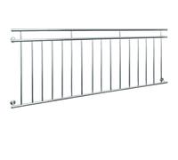 Balcón francés barandilla balaustrada montaje fácil acero inoxidable 225 x 90 cm