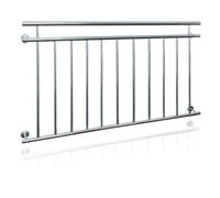 Balcón francés barandilla balustrada acero kit montaje 100/128/156/184/225x90cm