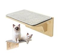 Balcón para Gatos en Ventana con Ventosas Reposadero de Madera para