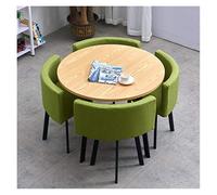 Balcón, sala de estar, mesa de comedor, oficina, sala de reuniones, salón, 4 sillas de cuero, cafetería, salón de belleza, mesa de ocio (color: A) (B)