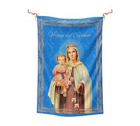 Balconera Virgen del Carmen. Decoración religiosa de tela 70x100 cm.|100x150 cm. | E&B PORRAS (100x150 cm.)