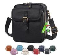 Balconfoster Crossbody Bags for Women Anti Theft, Collaboraten1 Crossbody Leather Bags for women, Large Capacity Vintage Cross Body Leather Bag for Women with Built in Wallet (Black)