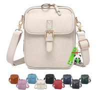 Balconfoster Crossbody Bags for Women Anti Theft, Collaboraten1 Crossbody Leather Bags for women, Large Capacity Vintage Cross Body Leather Bag for Women with Built in Wallet (White)