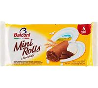 Balconi Mini Rolls Cioccolato - Mini pastel con crema de chocolate (6 x 30 g), 180 g