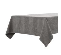 BALCONY & FALCON - Mantel cuadrado impermeable con aspecto de lino, lavable, 140 x 240 cm, gris oscuro