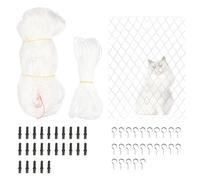 Balcony Netting, anti-Fall Mesh Cat Safety Fence for Patio, Sturdy Pet Guard Netting for Balcony, Doorway, Window, Deck, Interior y Exterior Protection, Easy to Install & Secure Design