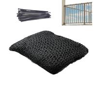 Balcony Safety Net - Mesh Protection Barrier for Kids & Pets | Stair Guard Netting Railing Safety Fence for Apartment Balcony, Playground, Golf Sports, Nylon Fall Protection Net with Cable Ties