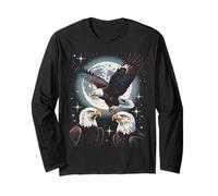 Bald And Majestic American Bald Eagle Vintage Eagle Bird Fun Manga Larga